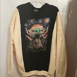 Star Wars Men's Black and Cream Crewneck Sweater. This is Star Wars/sweatshirt.